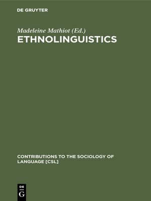cover image of Ethnolinguistics